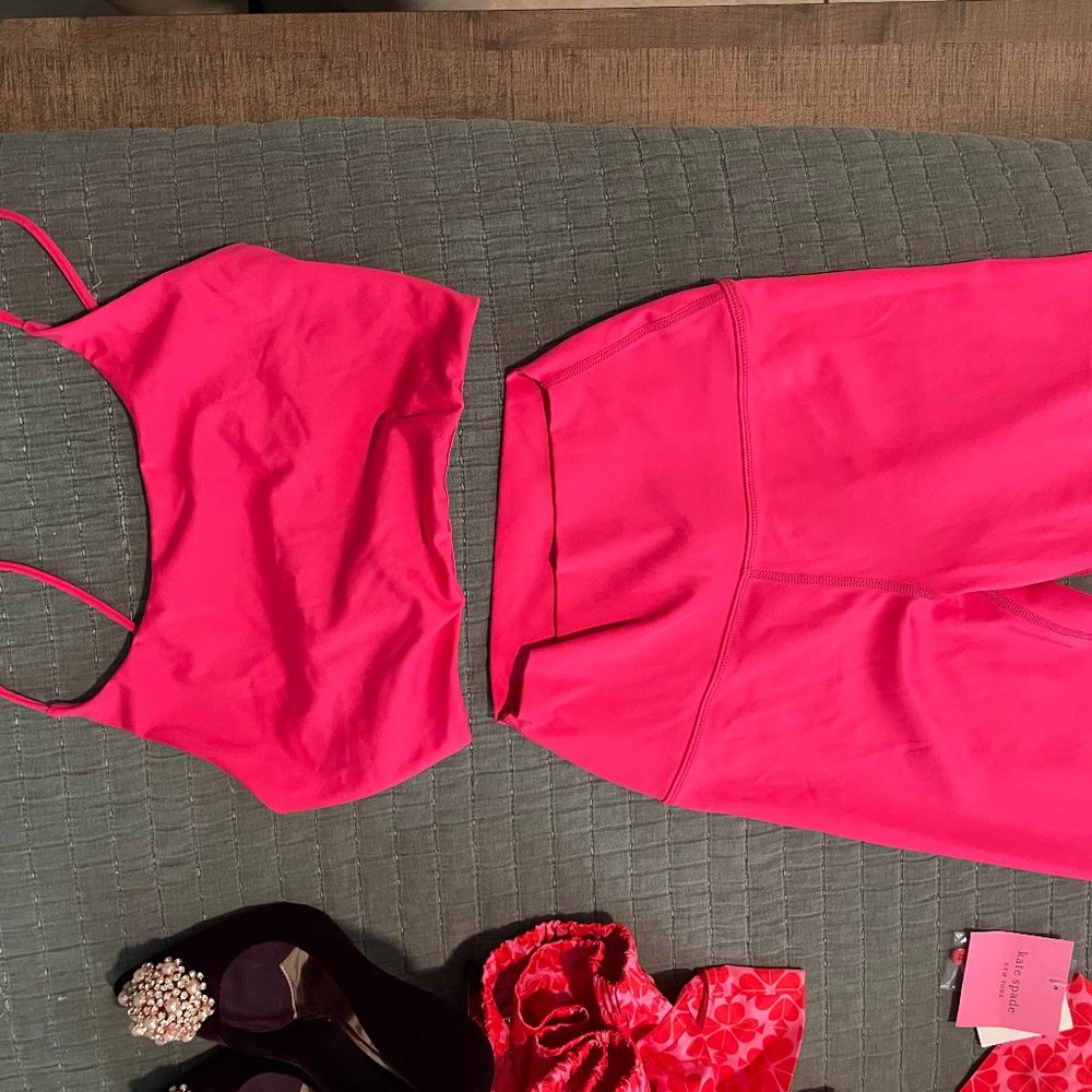 Alice and Olivia Bright Pink work out set